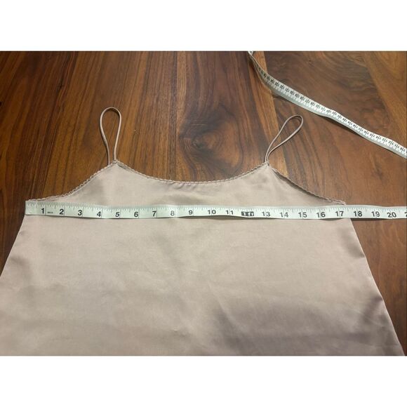 Grade & Gather Women's Dusty Rose Pink Satin Sleeveless Slip Tank Size Small - Picture 4 of 8